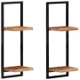 Wandregale 2 Stück massives Akazienholz 25x25x75 cm von vidaXL, Regale und Regale - Ref: Foro24-338462, Preis: 68,39 €, Rabat...