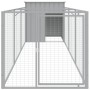 Caseta perros corral acero galvanizado gris claro 110x405x110cm