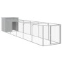 Caseta perros corral acero galvanizado gris claro 110x609x110cm