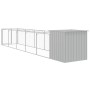 Caseta perros corral acero galvanizado gris claro 110x609x110cm