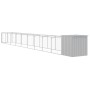 Caseta perro corral acero galvanizado gris claro 110x1017x110cm