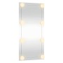 Espejo de pared con luces LED vidrio rectangular 30x60 cm