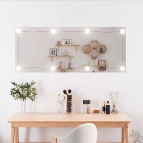 Espejo de pared rectangular con luces LED vidrio 40x100 cm en Espejos | Comprar online en Foro24