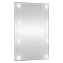 Espejo de pared rectangular con luces LED vidrio 50x80 cm