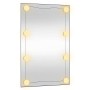 Espejo de pared rectangular con luces LED vidrio 50x80 cm