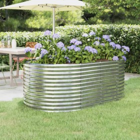 Jardinera arriate acero galvanizado gris 175x100x68 cm