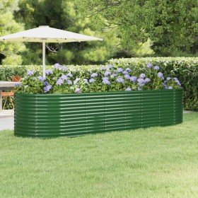 Jardinera arriate acero galvanizado verde 322x100x68 cm en Maceteros y jardineras | Comprar online en Foro24