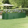Jardinera arriate acero galvanizado verde 322x100x68 cm
