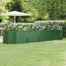 Jardinera arriate acero galvanizado verde 396x100x68 cm en Maceteros y jardineras | Comprar online en Foro24