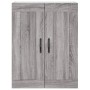 Aparador alto madera contrachapada gris sonoma 69,5x34x180 cm