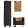 Conjunto de muebles de baño 3 piezas madera maciza de mango