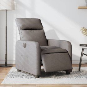 Sillón reclinable eléctrico tela gris taupé en Sillones | Comprar online en Foro24