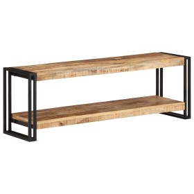 Mueble para TV de madera maciza de mango rugosa 120x30x40 cm