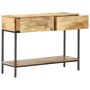 Mesa consola de madera maciza de mango 100x35x76 cm