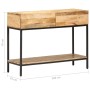 Mesa consola de madera maciza de mango 100x35x76 cm