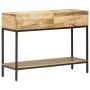Mesa consola de madera maciza de mango 100x35x76 cm