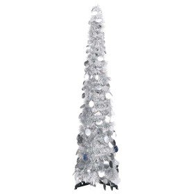 Árbol de Navidad artificial emergente PET plateado 120 cm en Arboles de navidad | Comprar online en Foro24