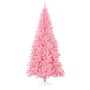Árbol de Navidad artificial con soporte PVC rosa 210 cm
