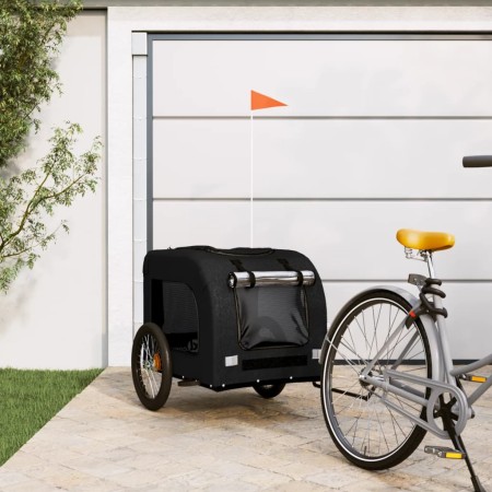 Haustier-Fahrradanhänger, Eisen-Oxford-Stoff, Schwarz von vidaXL, Kinderwagen für Haustiere - Ref: Foro24-93842, Preis: 100,3...