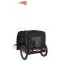 Haustier-Fahrradanhänger, Eisen-Oxford-Stoff, Schwarz von vidaXL, Kinderwagen für Haustiere - Ref: Foro24-93842, Preis: 100,3...
