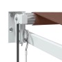 Toldo retráctil automático marrón 350x250 cm