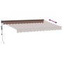 Toldo retráctil automático marrón 350x250 cm