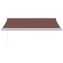 Toldo retráctil manual marrón 350x250 cm