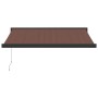Toldo retráctil manual marrón 350x250 cm