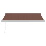 Toldo retráctil automático marrón 350x250 cm
