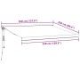 Toldo retráctil automático marrón 350x250 cm