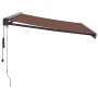 Toldo retráctil automático marrón 350x250 cm