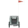 Haustier-Fahrradanhänger, Eisen-Oxford-Stoff, Grau von vidaXL, Kinderwagen für Haustiere - Ref: Foro24-93958, Preis: 100,09 €...