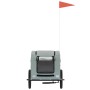 Haustier-Fahrradanhänger, Eisen-Oxford-Stoff, Grau von vidaXL, Kinderwagen für Haustiere - Ref: Foro24-93958, Preis: 101,87 €...