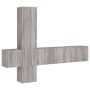 Muebles de TV de pared 5 pzas madera de ingeniería gris Sonoma