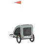 Haustier-Fahrradanhänger, Eisen-Oxford-Stoff, Grau von vidaXL, Kinderwagen für Haustiere - Ref: Foro24-93958, Preis: 101,87 €...