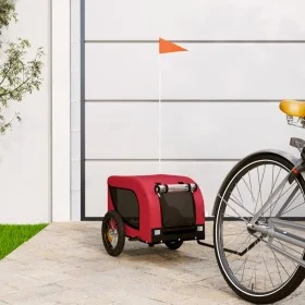 Pet Bicycle Trailer Iron Oxford Cloth Red Black by vidaXL, pet strollers - Ref: Foro24-93992, Price: 100,33 €, Discount: %