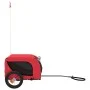 Pet Bicycle Trailer Iron Oxford Cloth Red Black by vidaXL, pet strollers - Ref: Foro24-93992, Price: 100,74 €, Discount: %