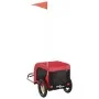 Pet Bicycle Trailer Iron Oxford Cloth Red Black by vidaXL, pet strollers - Ref: Foro24-93992, Price: 100,74 €, Discount: %