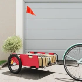 Iron bicycle trailer and red Oxford cloth by vidaXL, Bicycle trailers - Ref: Foro24-94174, Price: 98,25 €, Discount: %