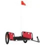 Fahrradanhänger aus Eisen und rotem Oxford-Stoff von vidaXL, Fahrradanhänger - Ref: Foro24-94174, Preis: 98,23 €, Rabatt: %