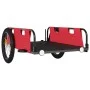 Fahrradanhänger aus Eisen und rotem Oxford-Stoff von vidaXL, Fahrradanhänger - Ref: Foro24-94174, Preis: 98,23 €, Rabatt: %