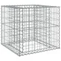 Galvanized iron gabion basket silver color 70x70x65 cm by vidaXL, Pots and planters - Ref: Foro24-364850, Price: 49,23 €, Dis...