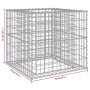 Gabionenkorb aus verzinktem Eisen, silberfarben, 70 x 70 x 65 cm von vidaXL, Töpfe und Pflanzgefäße - Ref: Foro24-364850, Pre...