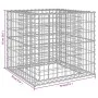 Galvanized iron gabion basket silver color 70x70x65 cm by vidaXL, Pots and planters - Ref: Foro24-364850, Price: 49,23 €, Dis...