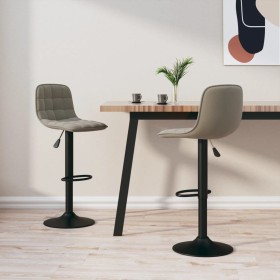 Küchenhocker 2 Einheiten hellgrauer Samt von vidaXL, Küchenhocker - Ref: Foro24-333991, Preis: 129,19 €, Rabatt: %