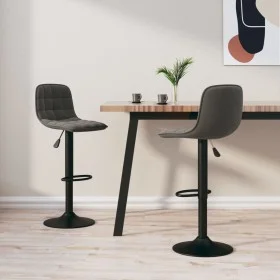 Kitchen stools 2 units dark gray velvet by vidaXL, Kitchen stools - Ref: Foro24-333992, Price: 109,11 €, Discount: %