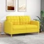 2 seater sofa in light yellow fabric 140 cm by vidaXL, Sofas - Ref: Foro24-359096, Price: 190,61 €, Discount: %