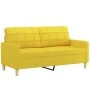2 seater sofa in light yellow fabric 140 cm by vidaXL, Sofas - Ref: Foro24-359096, Price: 190,61 €, Discount: %