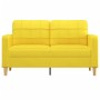 Sofá de 2 plazas de tela amarillo claro 140 cm