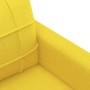 Sofá de 2 plazas de tela amarillo claro 140 cm